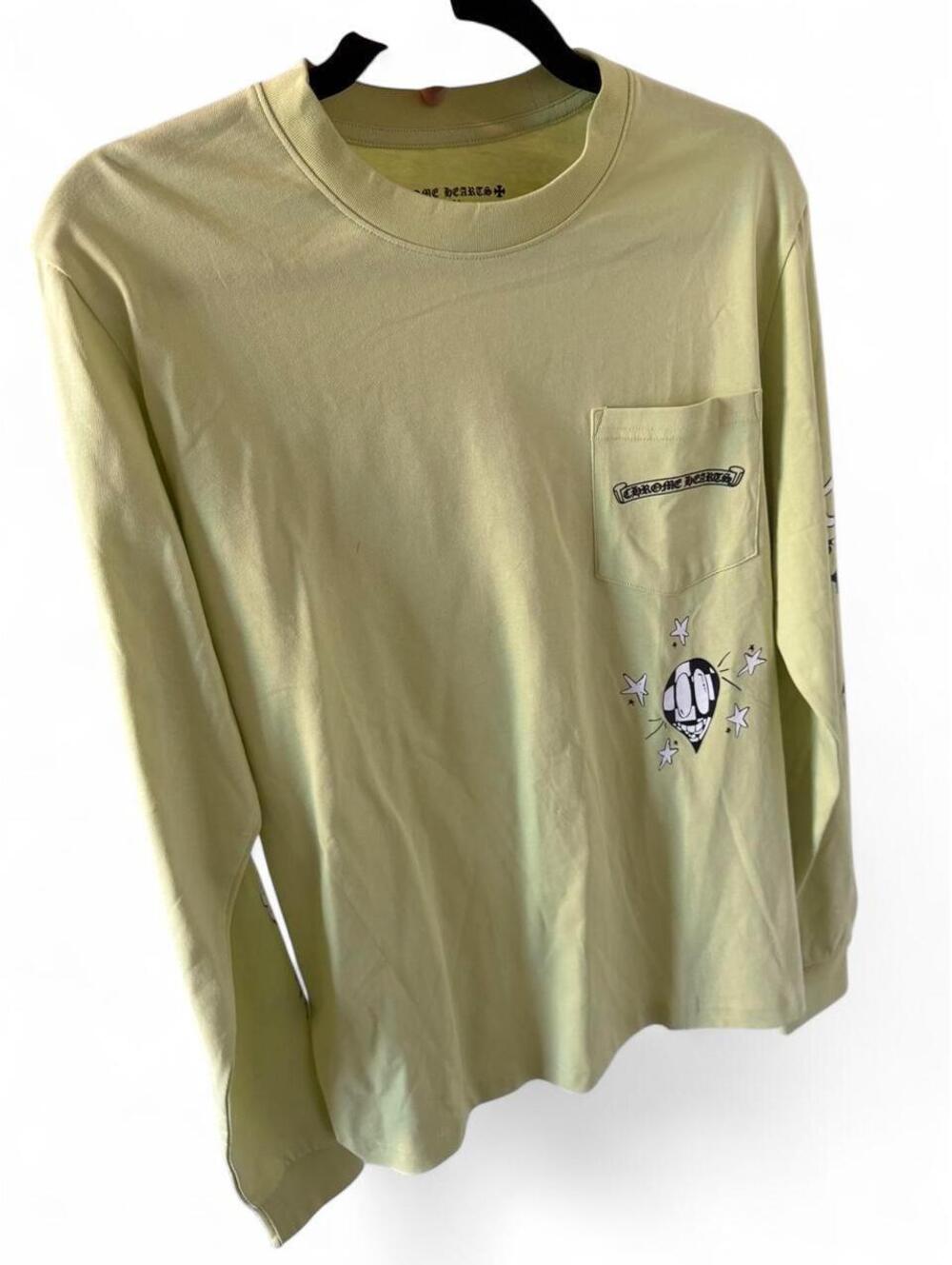 Chrome Hearts Men's Green and Yellow Tshirt